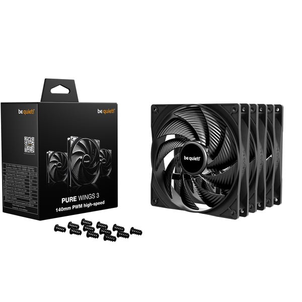 be quiet! Pure Wings 3 140mm PWM high-speed 3-Pack, Gehäuselüfter