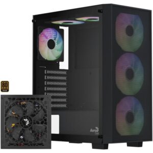 AeroCool B509A Flow-G-BK-v1, mit Netzteil Aero 650, Tower-Gehäuse - ACCX-BD02002.11 technikbar