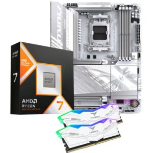 alternate AMD Upgrade Ryzen™ 7 9800X3D + B850 ELITE ICE + 32GB 6000-30 RGB, Mainboard - AMD9800X3D-GIGB850WH-TEM32RGBWHT technikbar