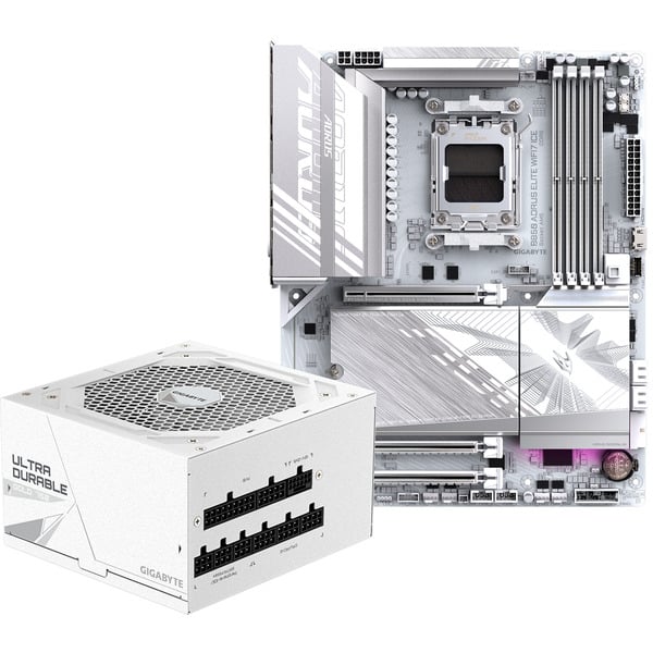 Gigabyte B850 A ELITE WF7 ICE + GP-UD750GM PG5 ICE, PC-Aufrüstkit