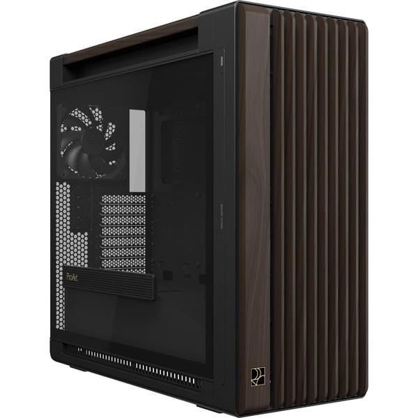Asus PROART PA602 WALNUT WOOD TG PWM MODERN BLACK, Tower-Gehäuse