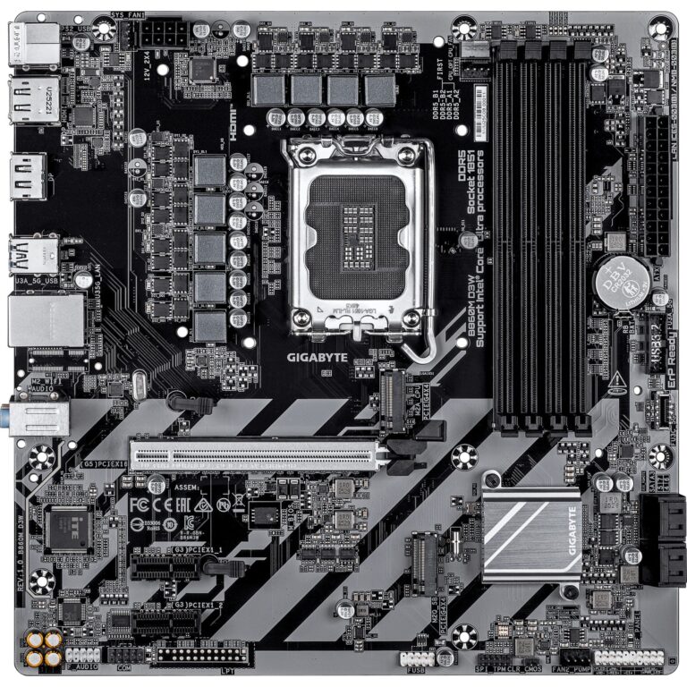 Gigabyte B860M D3W, Mainboard technikbar