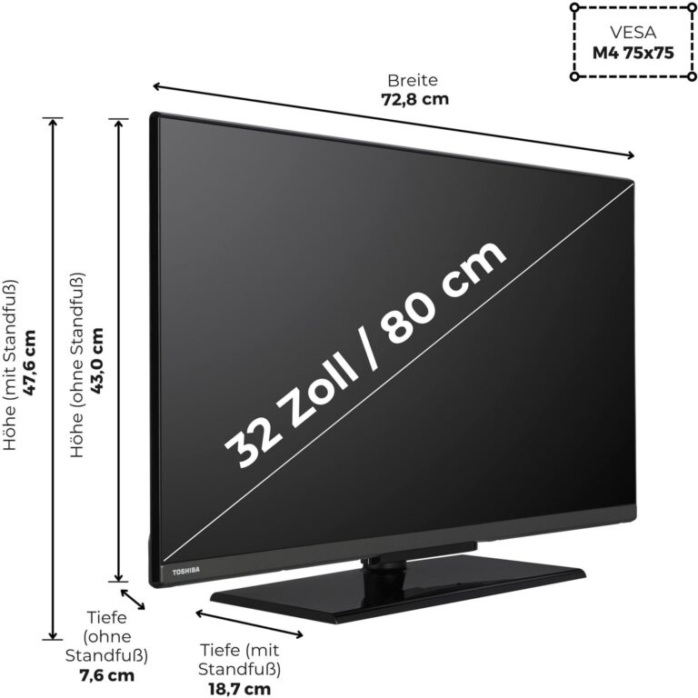 Toshiba 32WV3F63DA, LED-Fernseher technikbar