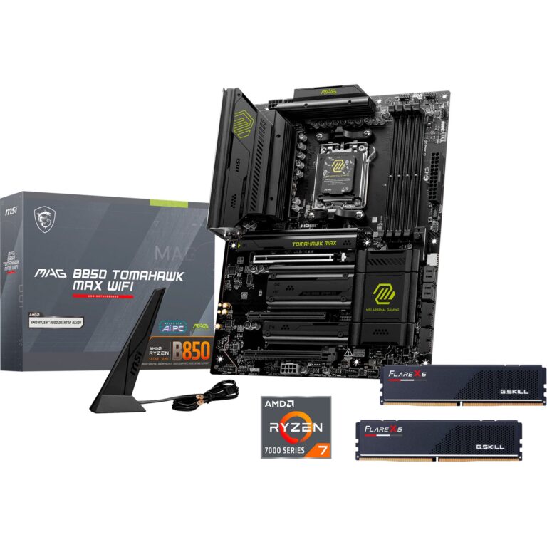 alternate AMD Upgrade Ryzen™ 7 7800X3D + B850 ELITE ICE + 32GB 6000-36 RGB, PC-Aufrüstkit - 7800X3D-B850MSI-32GBGSK technikbar